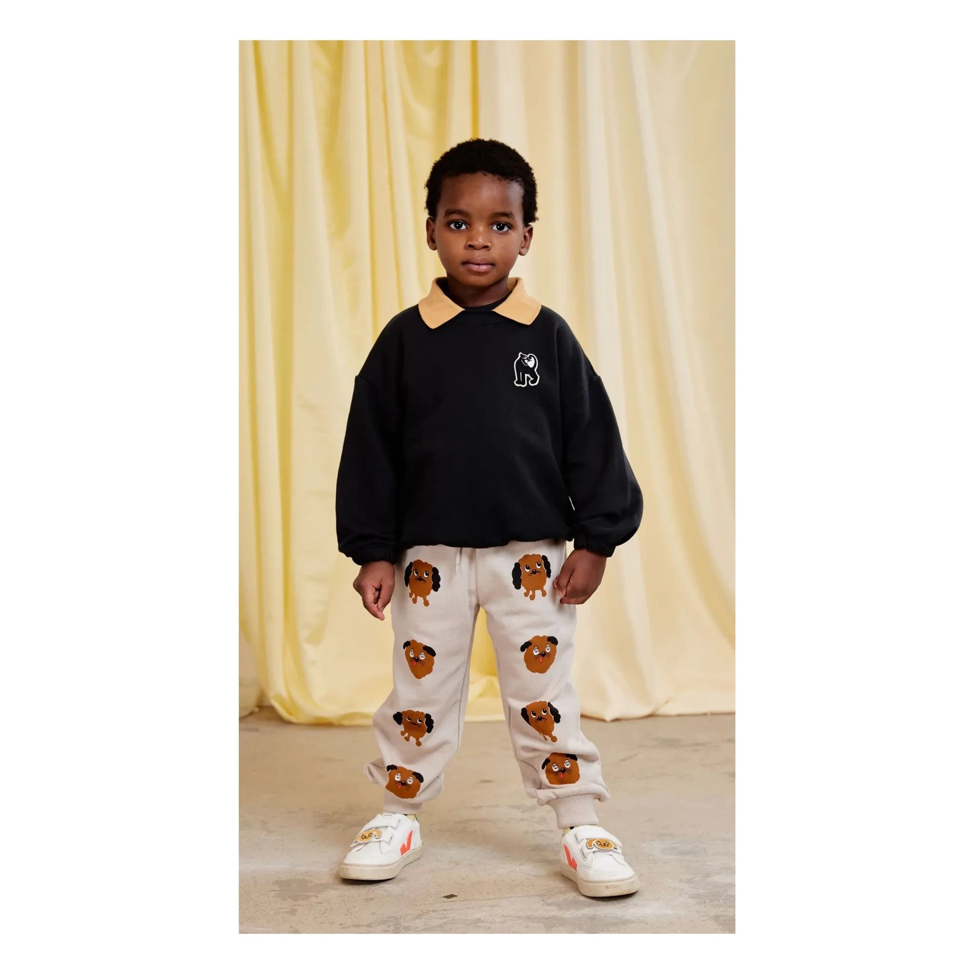 Mini Rodini - Doggies Organik Pamuklu Jogger | Gri melanj