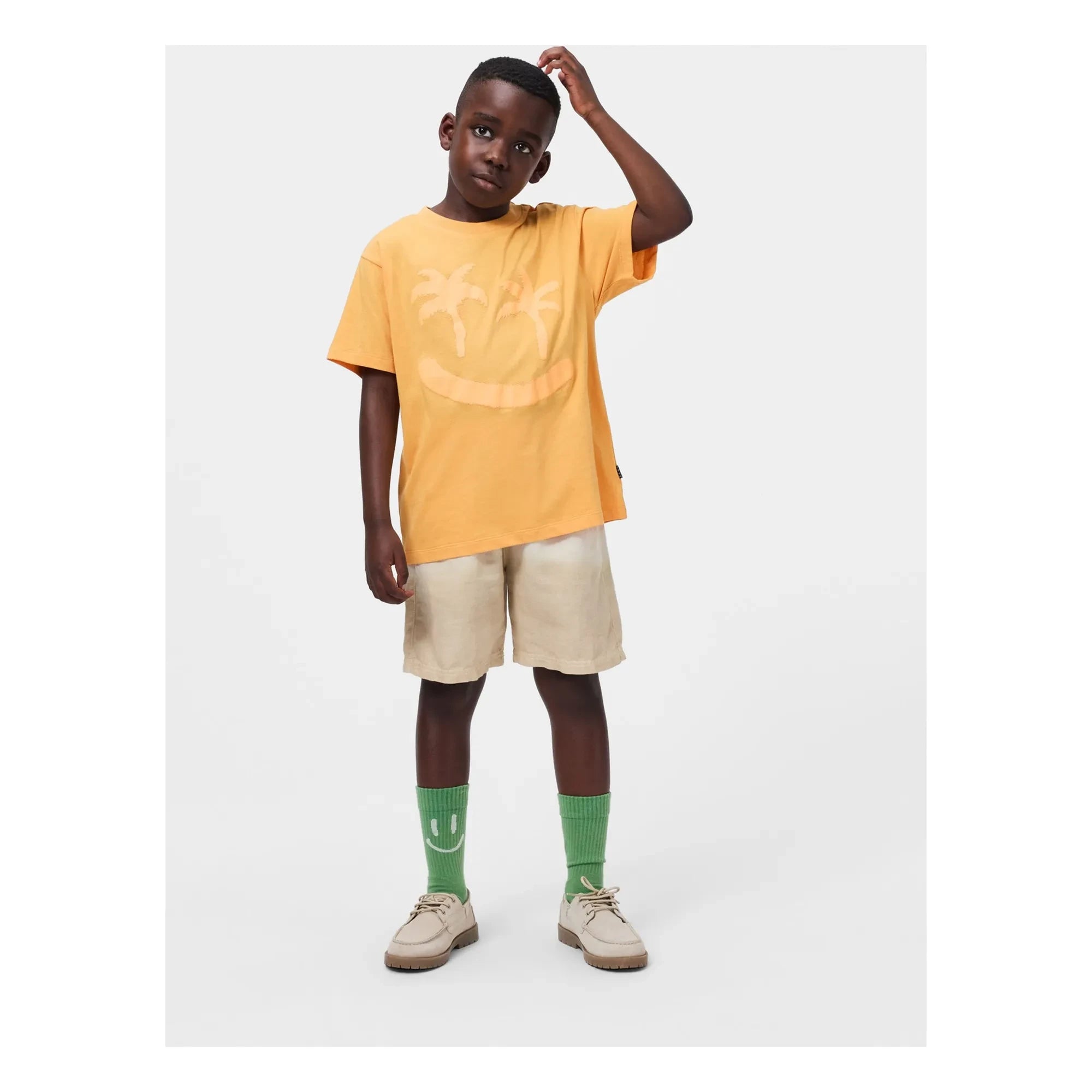 Molo – Riley Palm Smile Bio-Baumwoll-T-Shirt | Orange