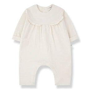 1+ in the family - Pointelle Margot romper | Ivory
