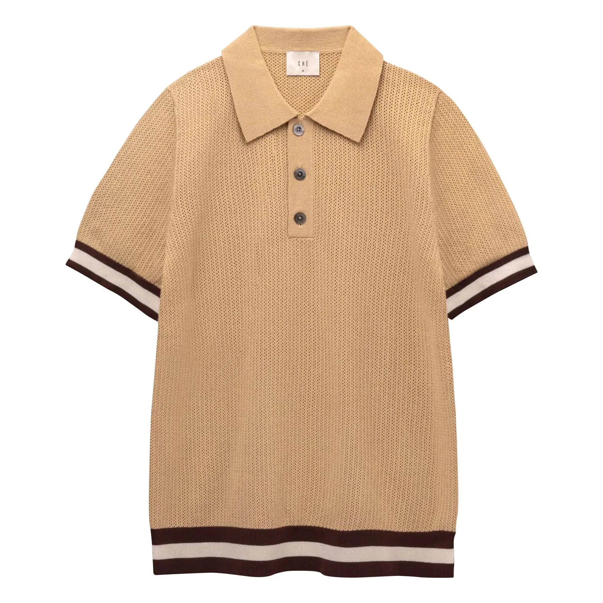 Ché Studios - Quinn Pamuk polo tişört | Camel