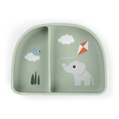 Done by Deer - Suction Cup Compartmented Playground Bowl | Green
