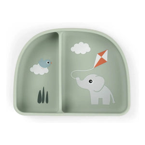 Done by Deer - Suction Cup Compartmented Playground Bowl | Green