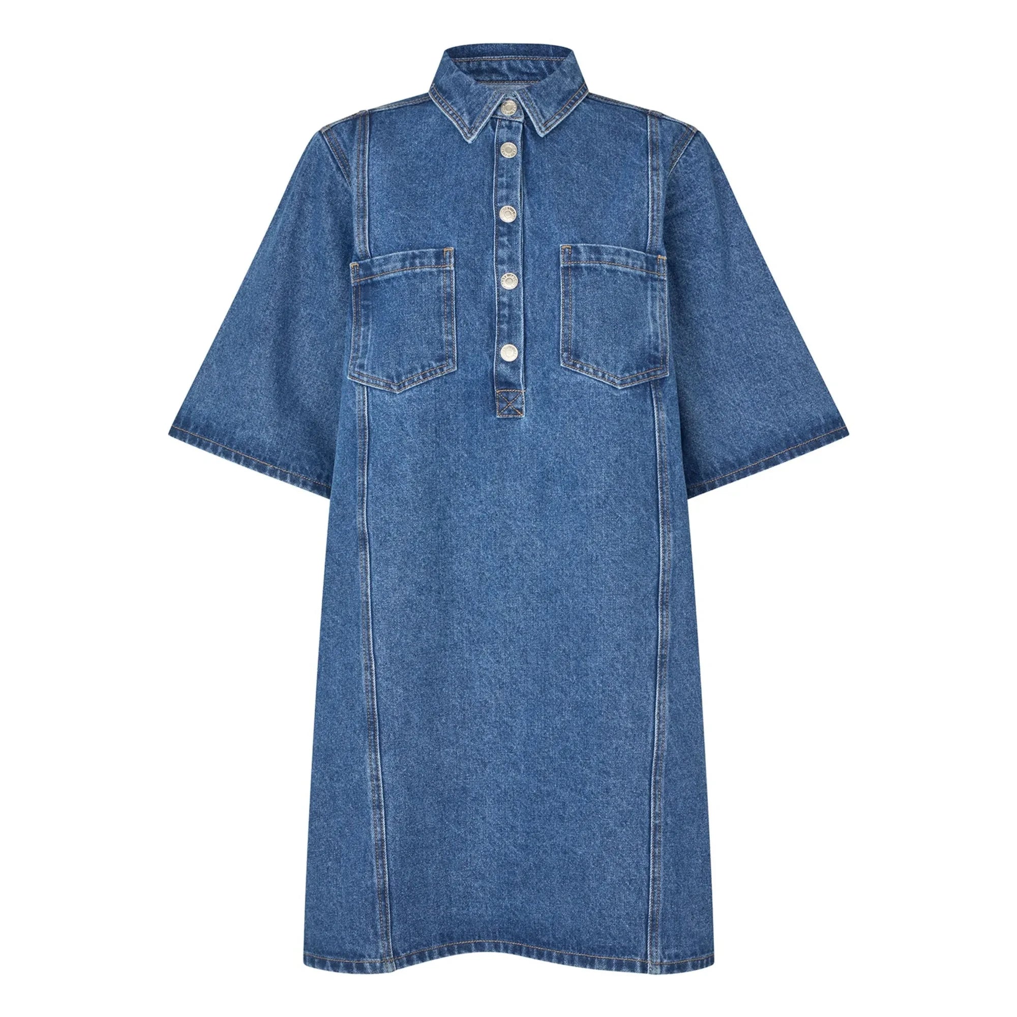 Lollys Laundry - Mola Pamuk Elbise | Denim mavi