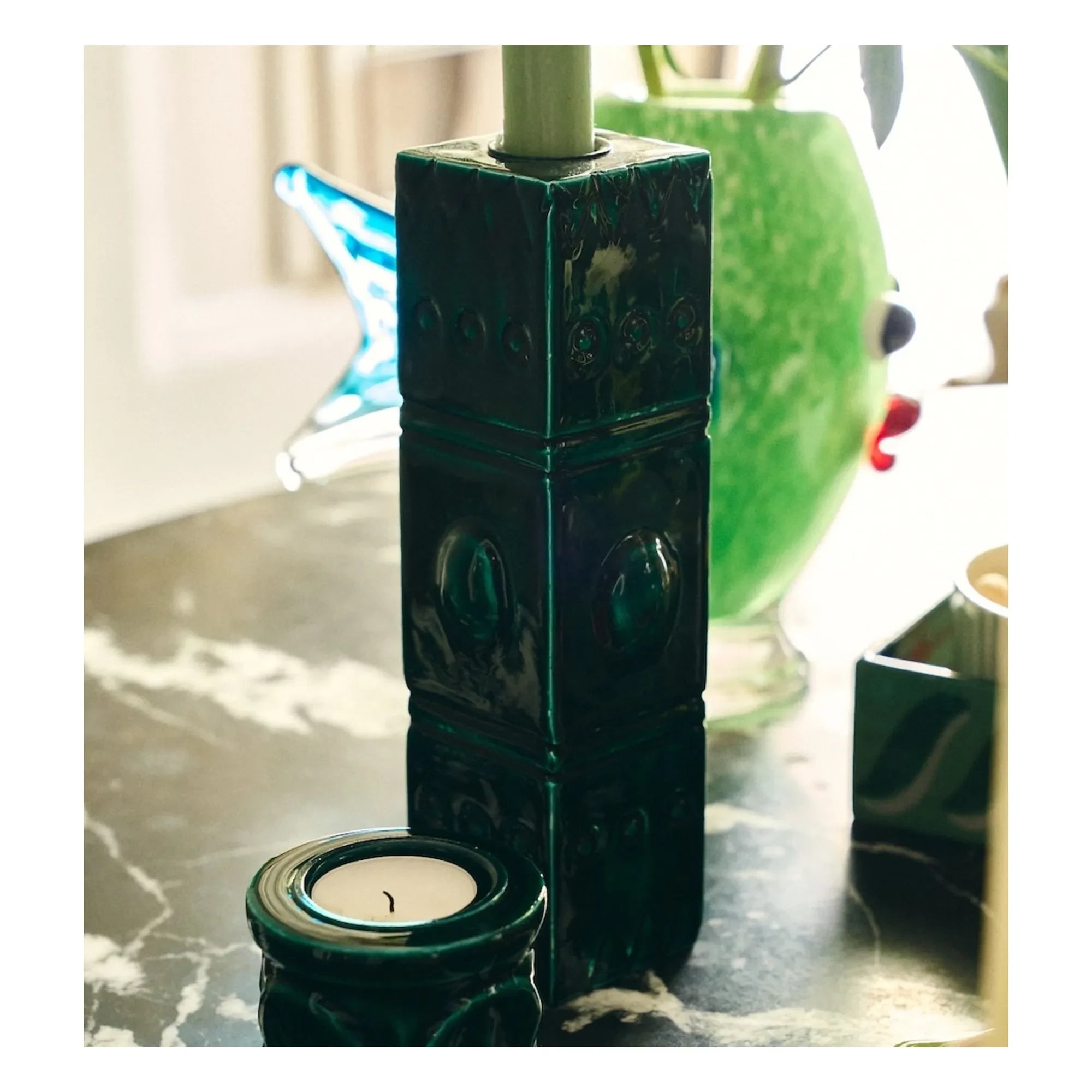 Anna + Nina - Laurel Reef Candle Holder | Green