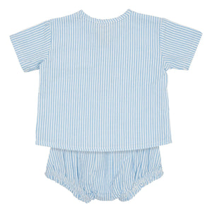 Copenhagen Colors - Organic Cotton T-Shirt and Bloomer Set | Light Blue