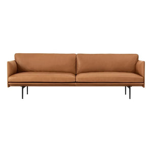 Muuto - Outline Leder 3-Sitzer Sofa | Cognac