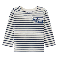 Bonpoint - Bio-Baumwoll-T-Shirt mit Swirl-Muster | Indigoblau