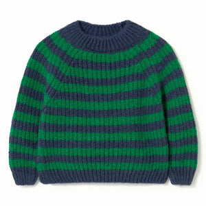 Cozmo - Meadow Green Çizgili Kazak