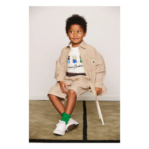 Mini Rodini - Striped Organic Cotton Poplin Shirt | Brown