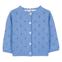 Tartine et Chocolat - Durchbrochene Strickjacke | Blau