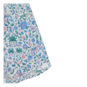 Tartine et Chocolat - Liberty Baby Kleid mit Raffungen | Weiß