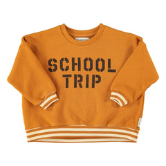 Piupiuchick - School Trip organik pamuk sweatshirt | Camel