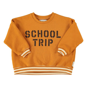 Piupiuchick - School Trip organik pamuk sweatshirt | Camel