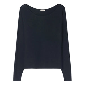 American Vintage - Damsville Wool Boat Neck Sweatshirt | Black