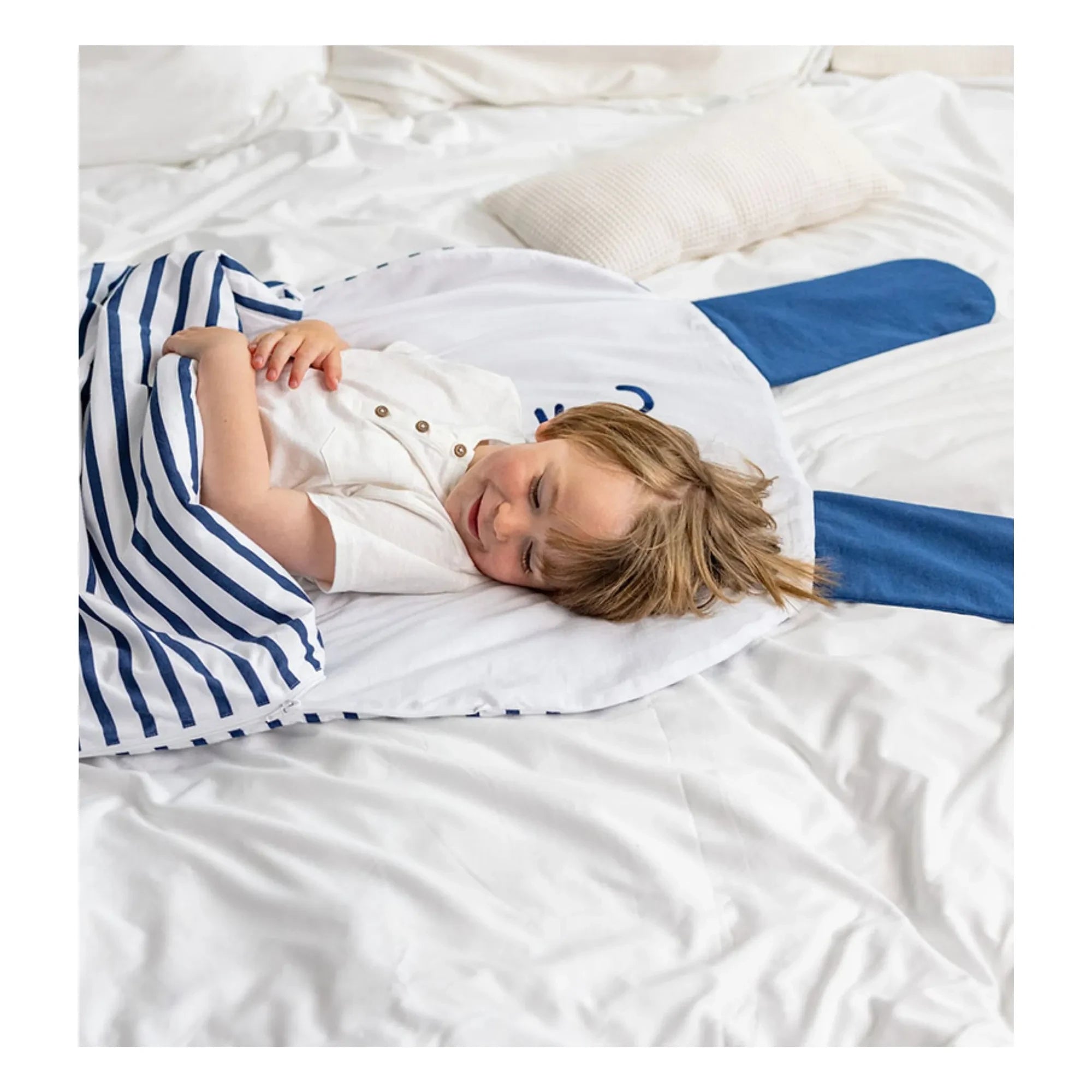 Les Petites Billes - Multi-Season Rabbit Sleep Suit | Navy Blue