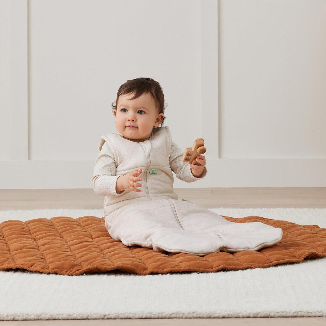 ergoPouch Organic Winter Jersey Sleeping Bag - 2.5 TOG - Oatmeal-Sleeping Bags-Oatmeal-3-12m | Natural Baby Shower