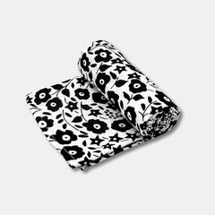 Etta Loves x LIBERTY Sensory XL 'Fairford Shadow' Muslin Swaddle - Black & White-Muslin Wraps-Black & White-120x120 | Natural Baby Shower