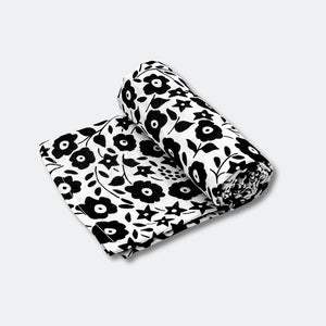 Etta Loves x LIBERTY Sensory XL 'Fairford Shadow' Muslin Swaddle - Black & White-Muslin Wraps-Black & White-120x120 | Natural Baby Shower