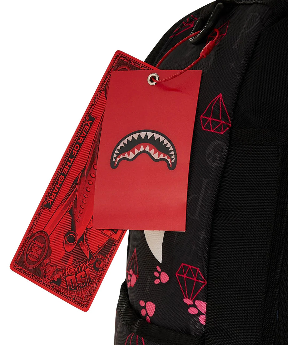 Sprayground - गुलाबी पैंथर पंजा निशान Dlxr पीठ बैग