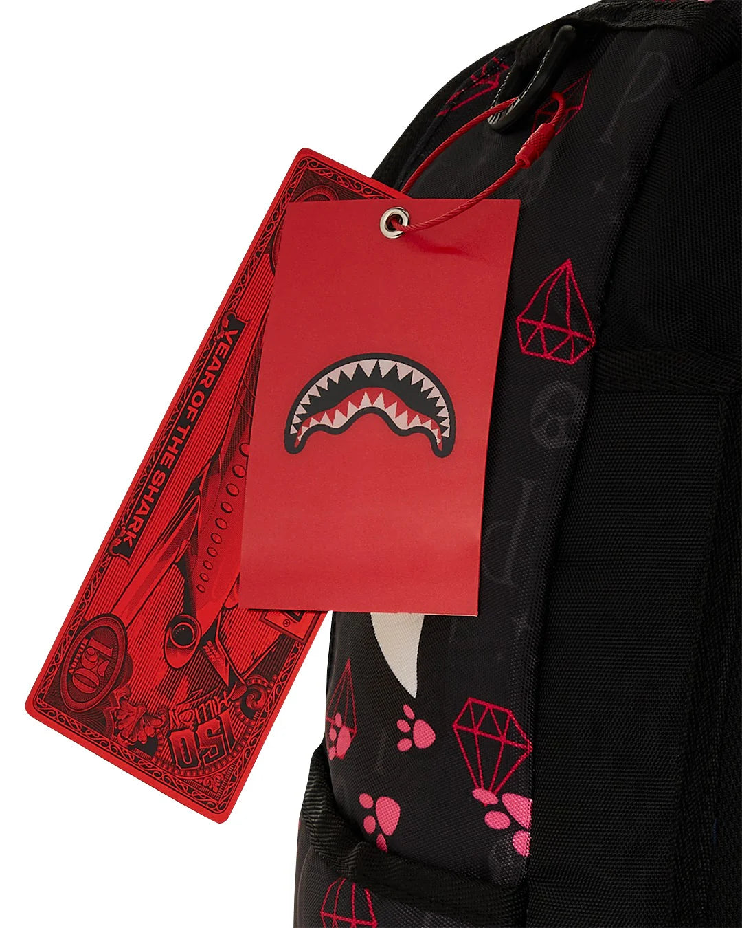Sprayground - गुलाबी पैंथर पंजा निशान Dlxr पीठ बैग