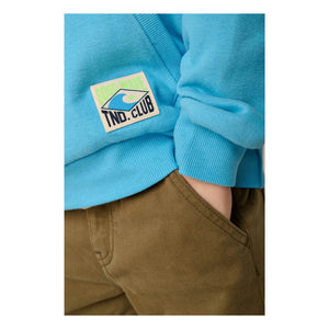 Tumble N'Dry - Tuzlu Organik Pamuklu Kapüşonlu Sweatshirt | Açık Mavi