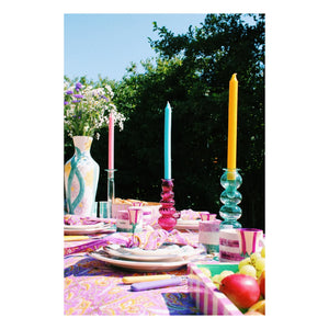 Anna + Nina - Sea Foam Glass Candle Holder | Green
