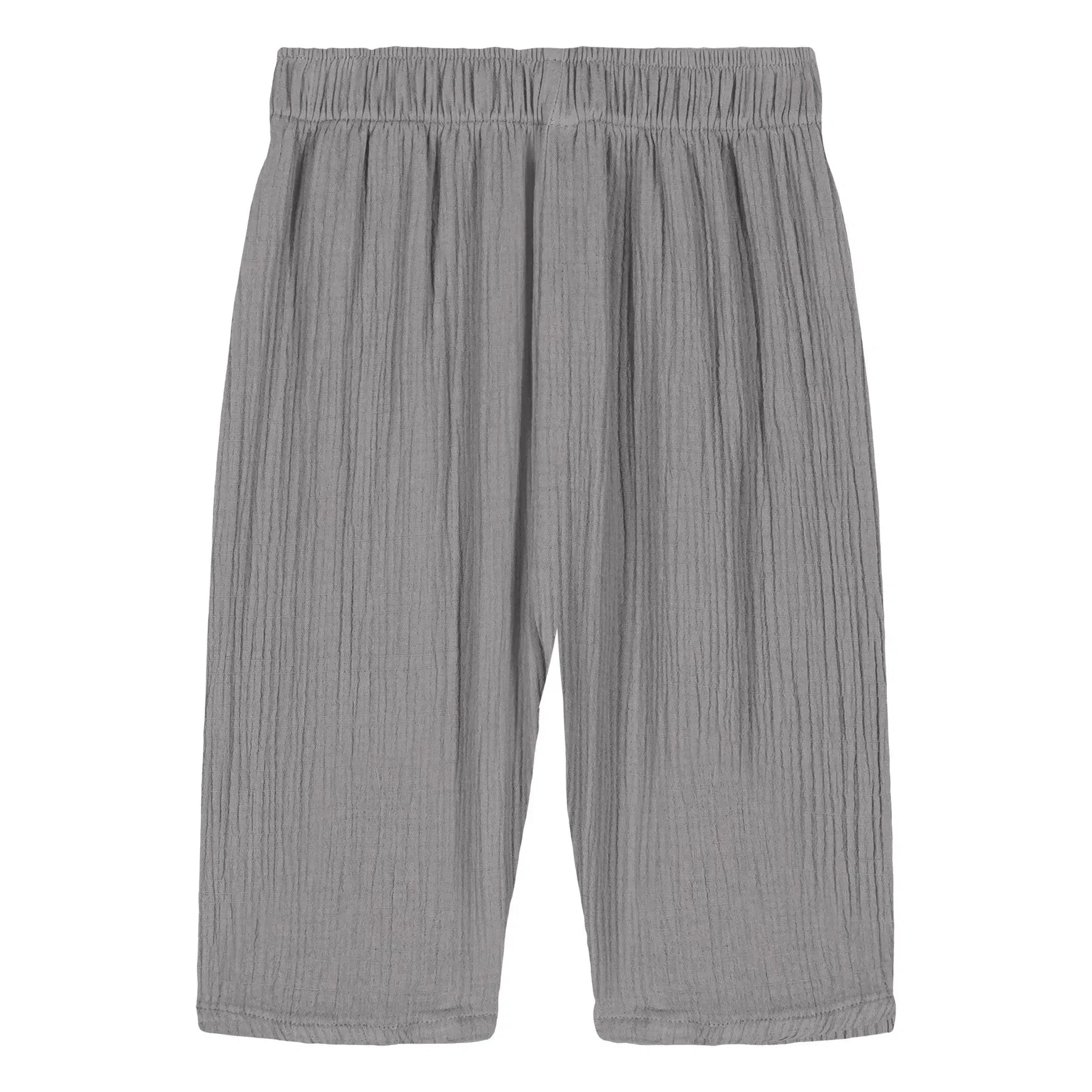 Studio Bohème - Cousin Gaze Bio-Baumwoll-Waffelhose | Grau-Blau