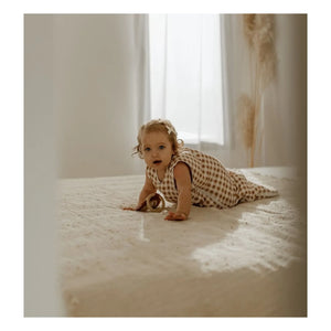 Les Petites Billes - Vichy multi-season reversible sleeping bag | Terracotta