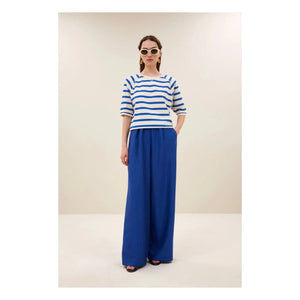 By Bar - Marinière Neva Organik pamuklu T-shirt | Azure blue