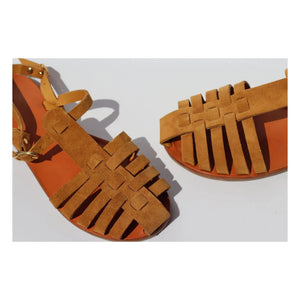 Mama Praïa - Fisherman Suede Sandals | Camel