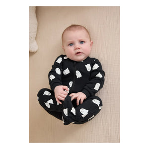 Petit Lem - Biyolüminesans Hayalet Ayaklı Pijama | Siyah