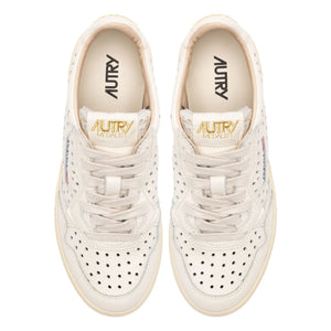 Autry - Medalist Low Openwork Deri Sneakers | Krem