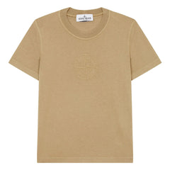 Stone Island - Düz Tişört | Gri kahverengi