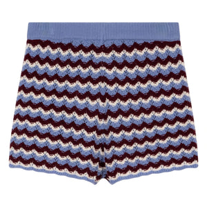 Indee - Striped Vitamin Crochet Short Shorts | Blue