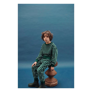 Emile et Ida - Gestreiftes Sweatshirt aus Bio-Baumwolle | Grün