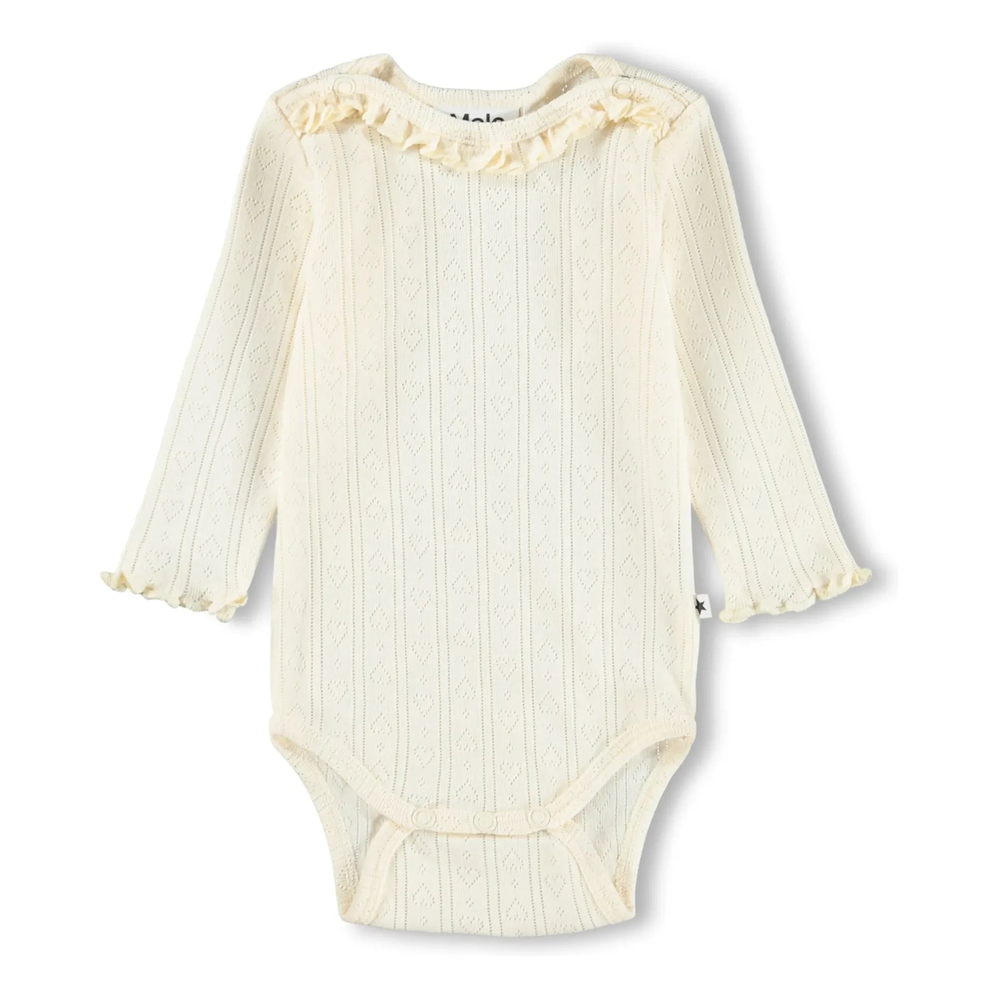 Molo - Foss Body Hearts Bio-Baumwolle | Elfenbein