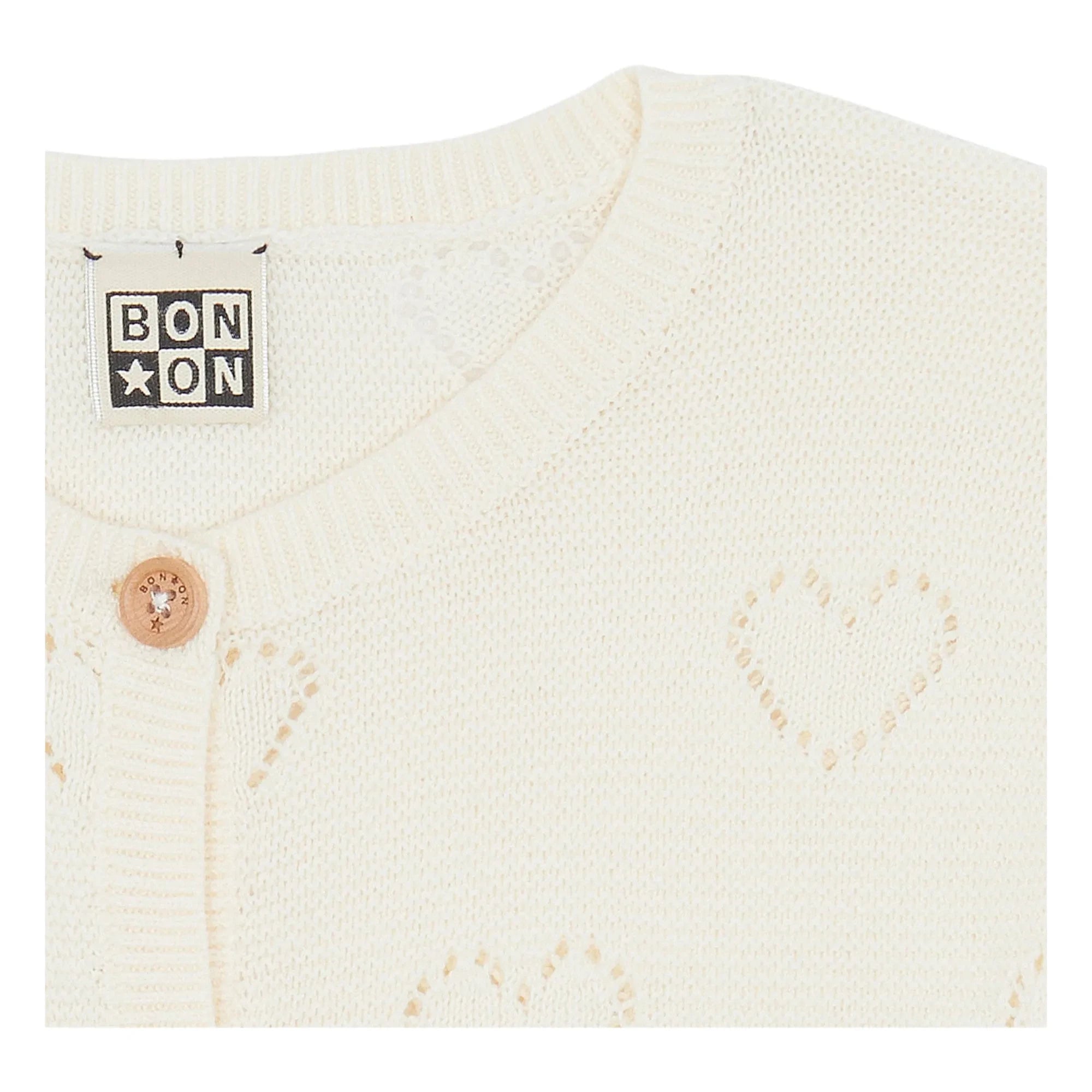 Bonton - Lilou Cœurs Strickjacke | Ecru
