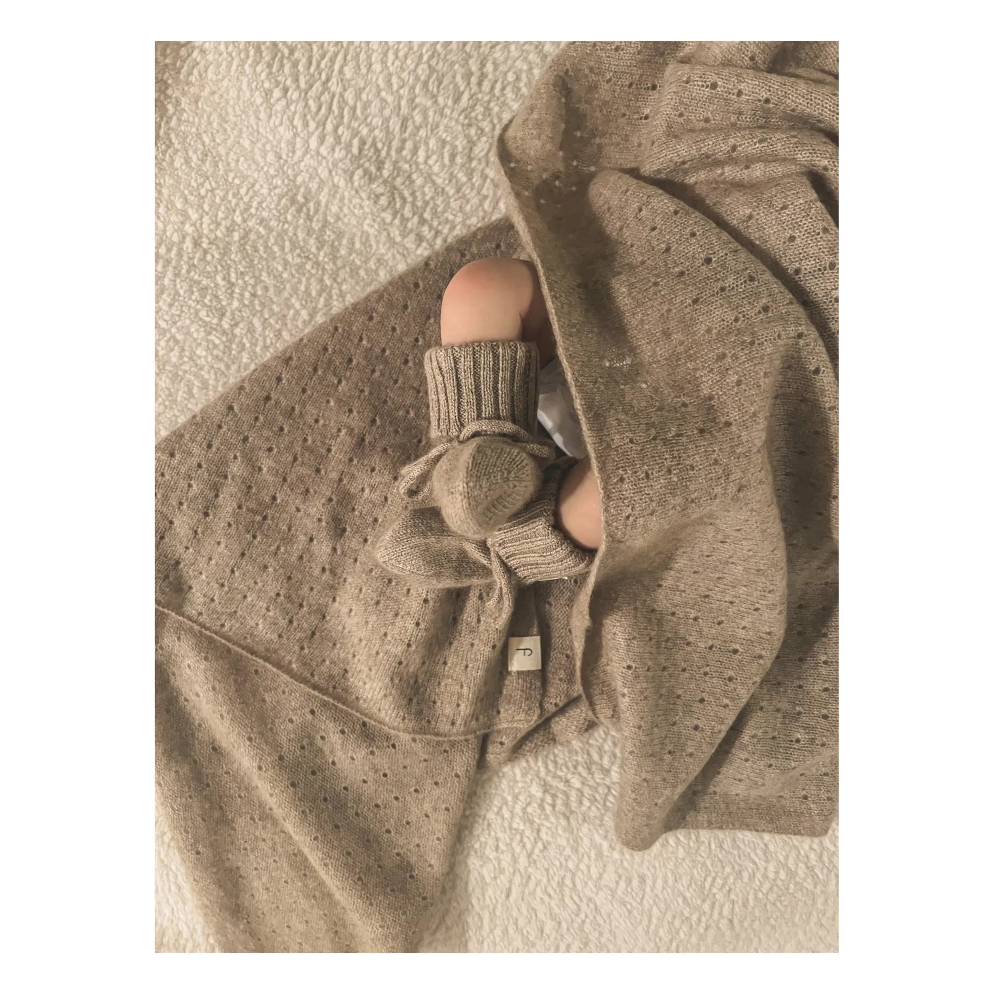 My Little Freckle - Organic Cashmere Foldable Slippers | Camel
