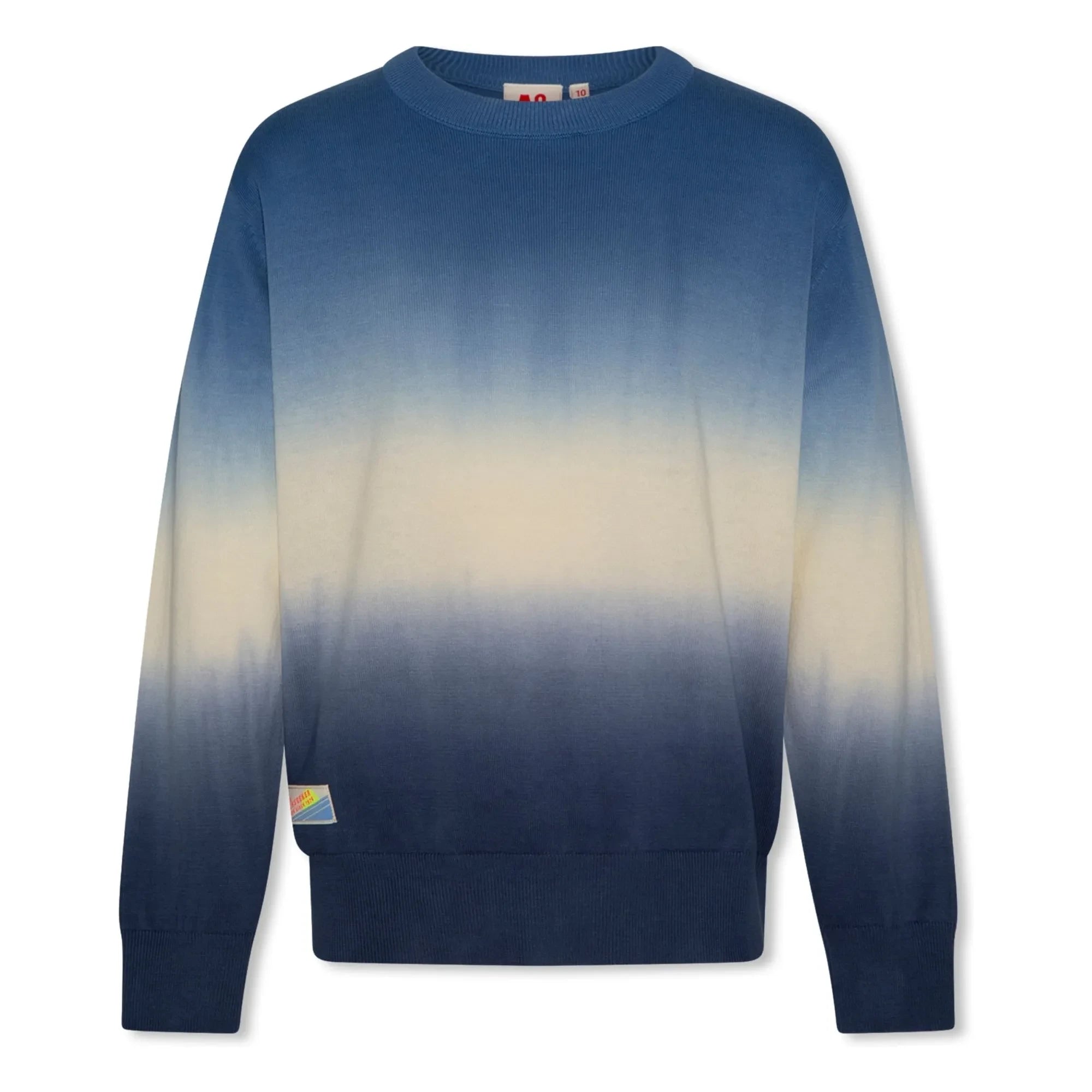 AO76 - Strickpullover mit fließendem Übergang | Blau