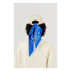 a.p - Baumwoll-Tüll-Bandana | Blau