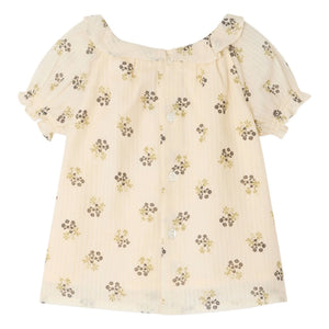 Bonpoint - Lara Fleurie Organic Cotton Blouse | Ivory