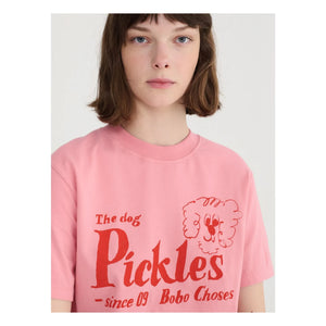 Bobo Choses - The Dog Pickles Organik pamuklu Tişört | Pembe