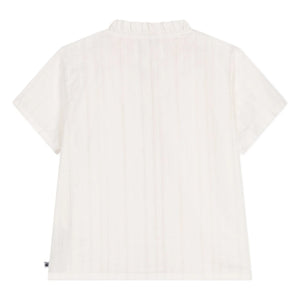 Petit Bateau - Bichou Bluz Organik Pamuk Poplin | Beyaz