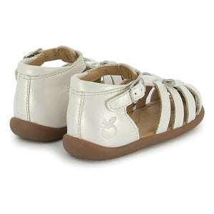 Pom d'Api - Metallic-Sandalen mit Knotendetail | Weiß