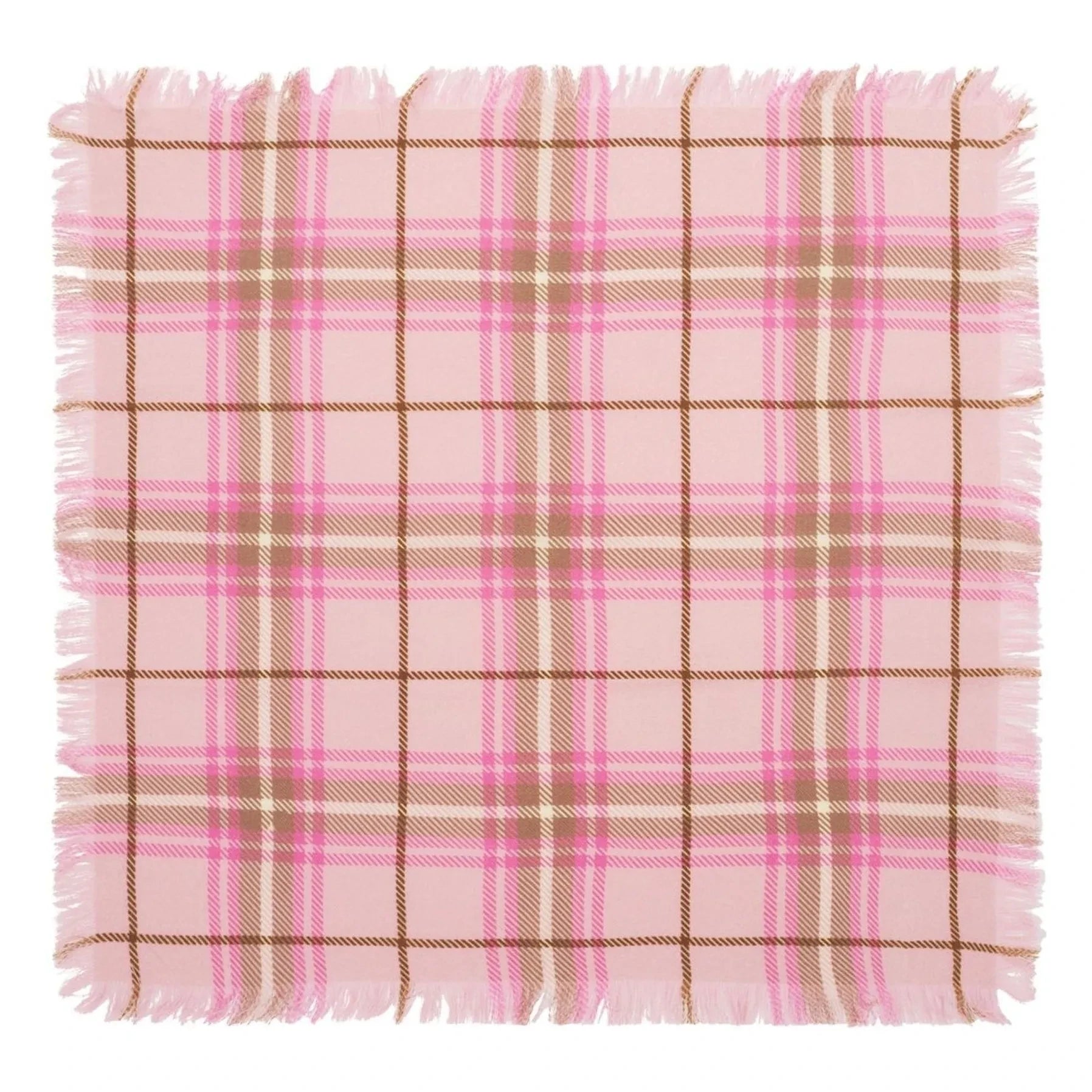 Bompard - Mini Karo Tartan Kaschmir Schal | Cherry Wood