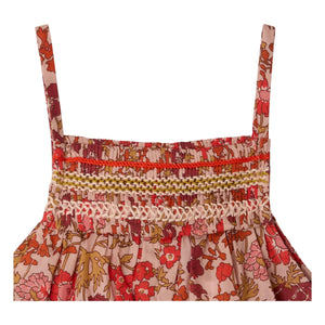 Bonpoint - Lilisy Fleurie Organic Cotton Salopet | Dust Pink