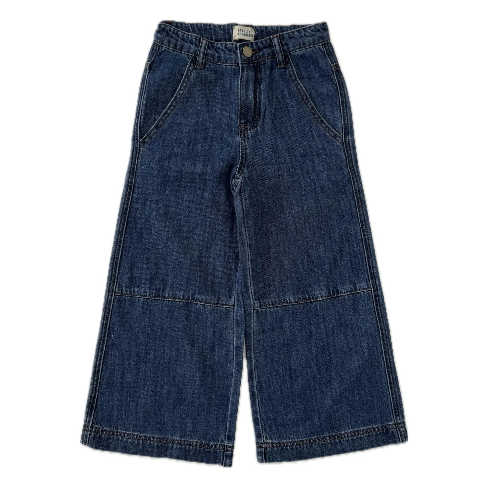 Longlivethequeen – Weite Jeans mit Steppnähten | Rohdenim