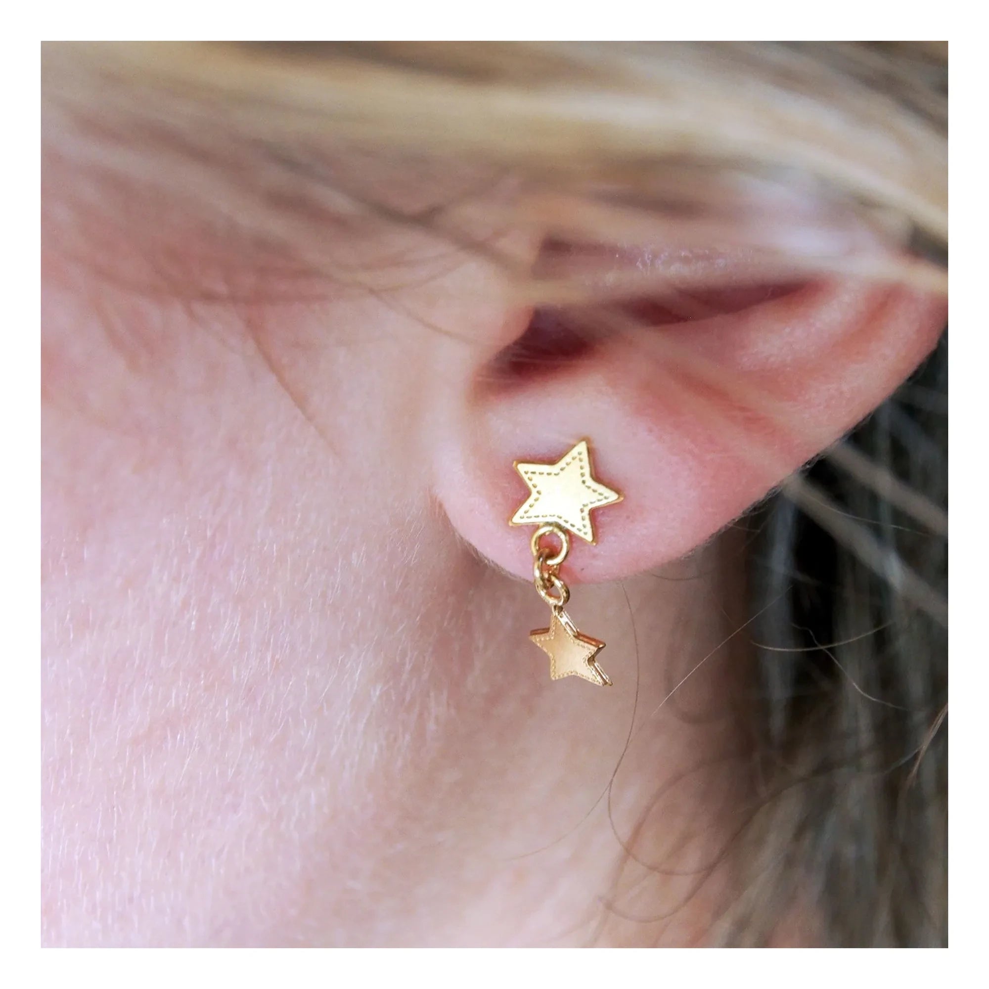 Adorabili – Doppelstern-Ohrringe | Gold