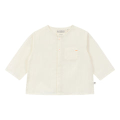 Arsène et Les Pipelettes - Organic cotton voile shirt with pocket detail | Ecru