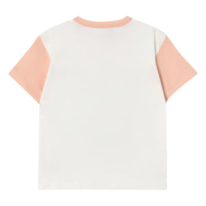 Tinycottons - Giverny Colour Blocked Organic Cotton T-Shirt | Powder Pink